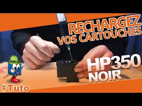 comment remplir une cartouche d'encre hp 350