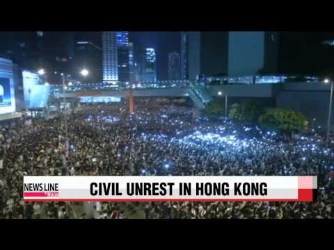 Civil unrest in Hong Kong continues amid demands for universal suffrage   홍콩 시위