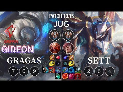GRF GIDEON Gragas vs Sett Jungle - KR Patch 10.15