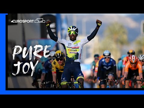 UNSTOPPABLE! 🙌 Biniam Girmay Storms to Stage 1 Victory at Volta Valenciana | Eurosport