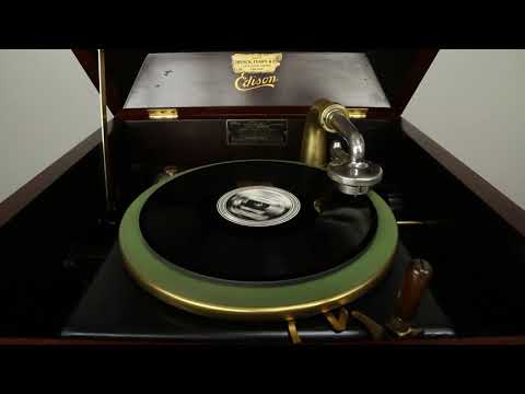 Edison Antique Pat. 1913 Model A200  Mahogany Phonograph & Records