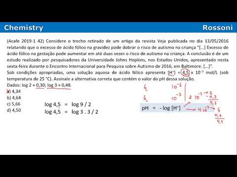 Acafe 2019 1 Medicina - Q42 Como calcular pH muito rápido!