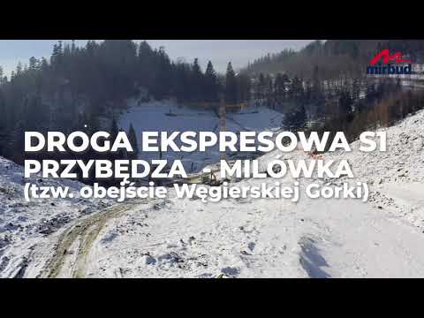 Budowa S1 - obejście Węgierskiej Górki, luty 2021