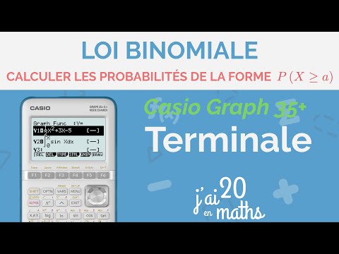 Calculer les probabilités de la forme P(X ≽ a) avec la Casio Graph 35+ - Loi Binomiale - Terminale