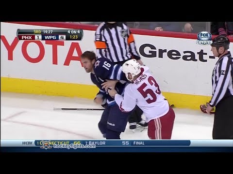 Derek Morris vs Andrew Ladd Jan 13, 2014
