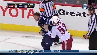 Derek Morris vs Andrew Ladd Jan 13, 2014