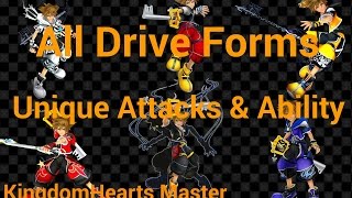 Kingdom Hearts 2.5 All Drive Forms - Attacks & Abilities