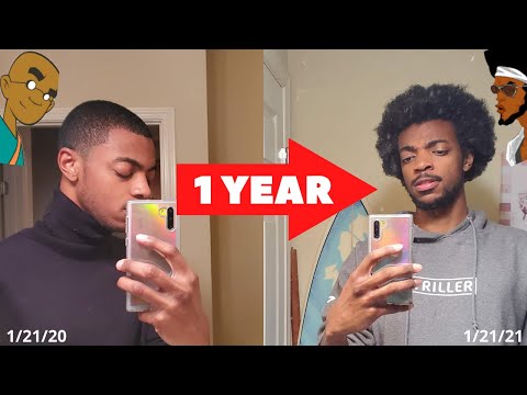 1 YEAR HAIR GROWTH | MEN'S 4C AFRO JOURNEY (SLIDESHOW)