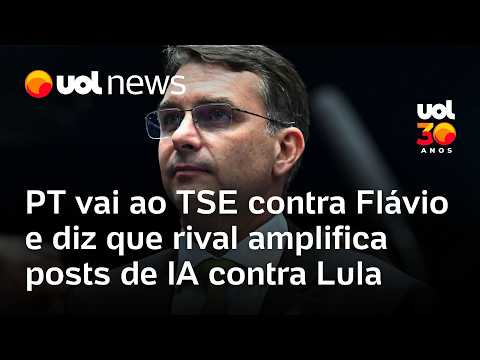 PT vai ao TSE contra Flávio Bolsonaro e diz que rival amplifica posts de IA com ataques a Lula