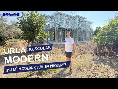 Urla Kuşçular’da 294 Metrekare 5+1 Modern Çelik Projelerimiz | Alsancak Prefabrik&Çelik Yapı