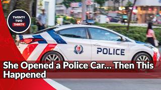 Woman Assisting Police After Viral Video Inside Singapore Police Vehicle