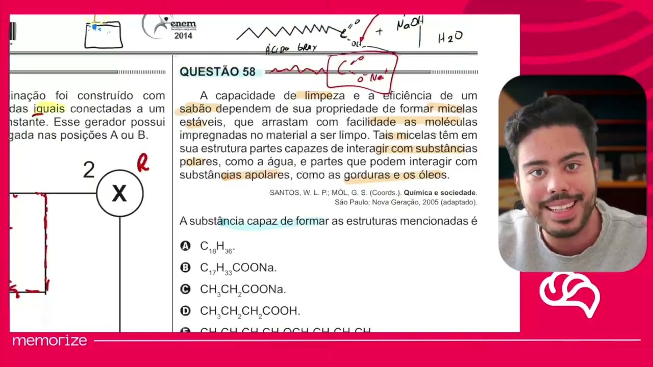 Resolução em Vídeo — Questão 58 ENEM 2014
