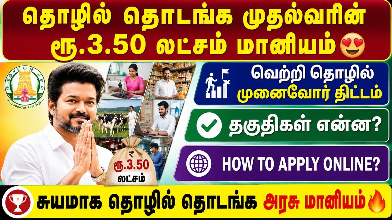 ரூ.3.50 லட்சம் வரை மானியம்😍 தொழில் தொடங்கலாம்! | வெற்றி ?