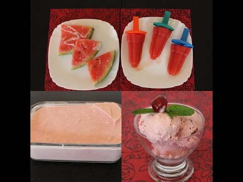 Strawberry Icecream &  Watermelon Ice Popsicles -  Srinika. #food by Kids