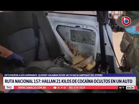 Gendarmería halla 21 kilos de cocaína ocultos en un auto en Río Seco
