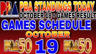 PBA STANDINGS TODAY OCTOBER 18, 2025 | GAMES RESULT | GAMES SCHEDULE October 19, 2025