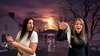 Fishing a HAUNTED Ghost Town! (Halloween)