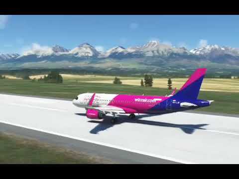 MSFS 2020: Wizz Air Airbus A320Neo landing at Poprad Tatry Airport (LZTT)