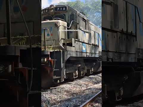 Trem vazio Saindo do Pátio de Itumirim,  Minas Gerais, na Rota do Calcário