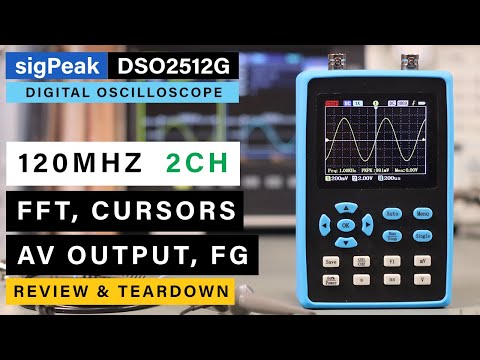 Zeeweii/SigPeak DSO2512G Oscilloscope ⭐ 120 Mhz, 2 Channels and a bunch of features!