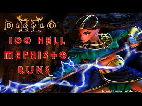 Diablo 2: 100 Hell Mephisto Runs on /Players8 - Magic Find Results