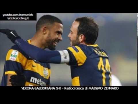 Verona-Salernitana 2-0 - Radiocronaca di Massimo Zennaro (29/1/2017) da Rai Radio 1