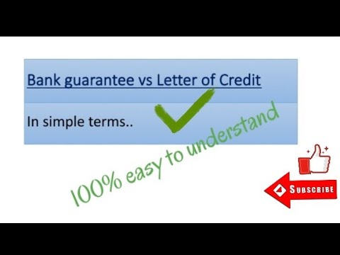 Bank guarantee vs Letter of Credit