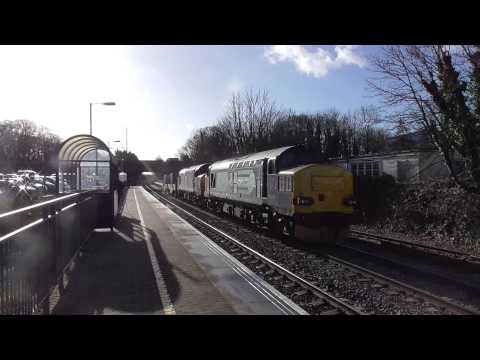 DRS 37259 & 37602  Bridgwater to Crewe coal sidings  nuclear flask train at Yate