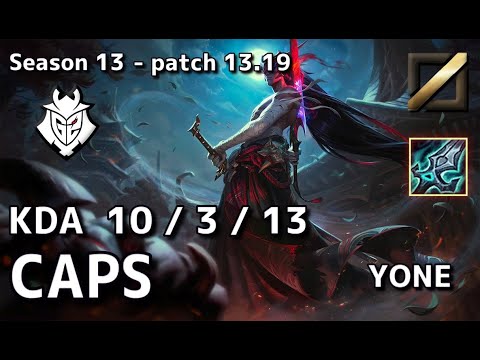 【KRサーバー/M1】G2 Caps ヨネ(Yone) VS ガレン(Garen) MID - Patch13.19 KR Ranked【LoL】