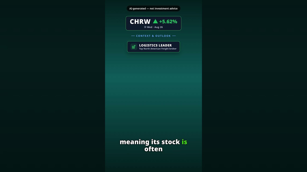 Why Is C.H. Robinson Stock Leaping Today? CHRW +5.62% (Aug 26)
