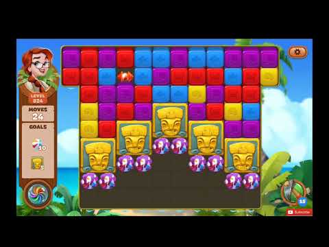 Lost Island Blast Adventure Level 824 NO BOOSTERS - A S GAMING