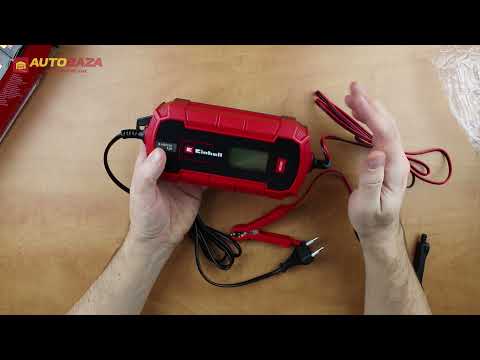 Akumuliatorių Įkroviklis - Einhell CE-BC 4 M 12V 4A LCD Raudonas video