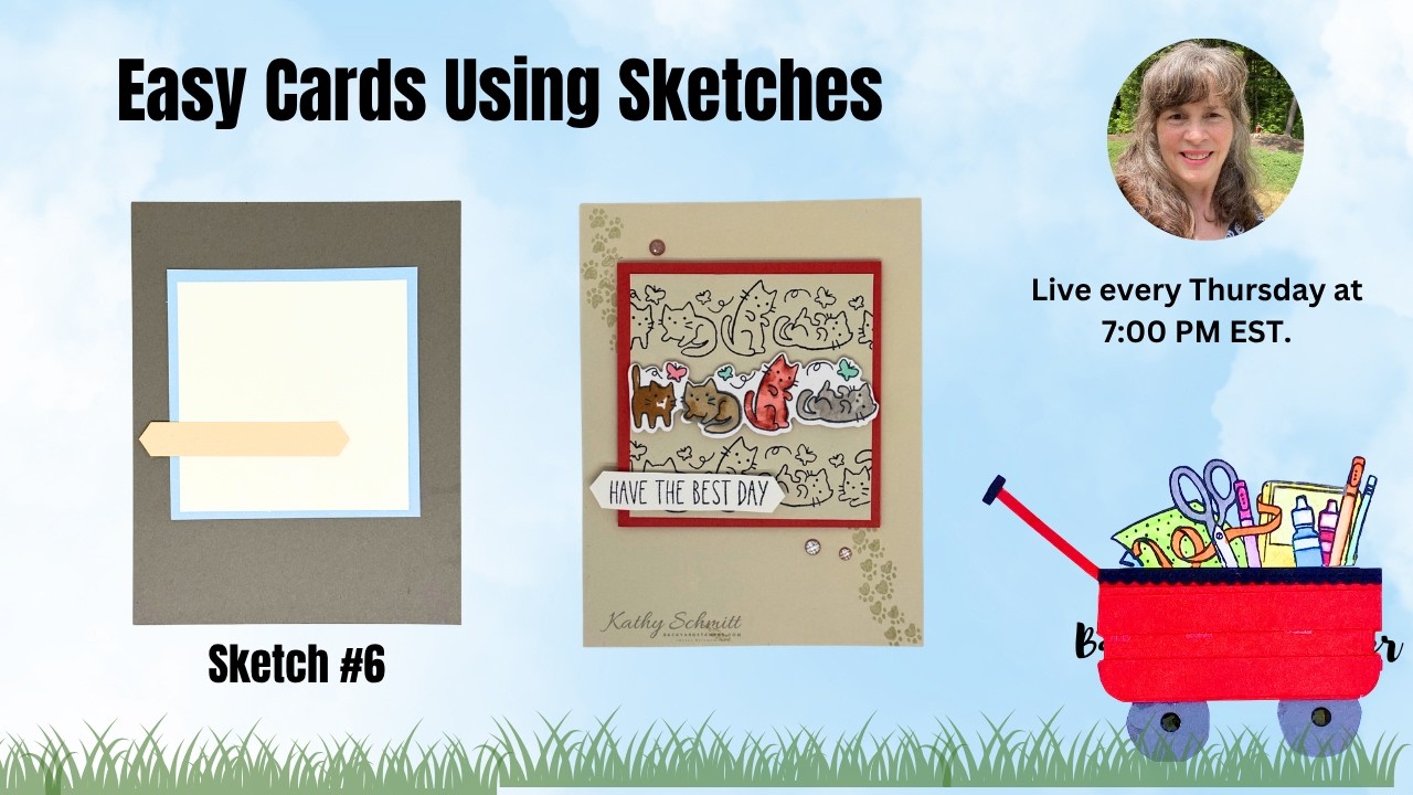 Easy Cards using Card Sketch #6 with Cutest Critters