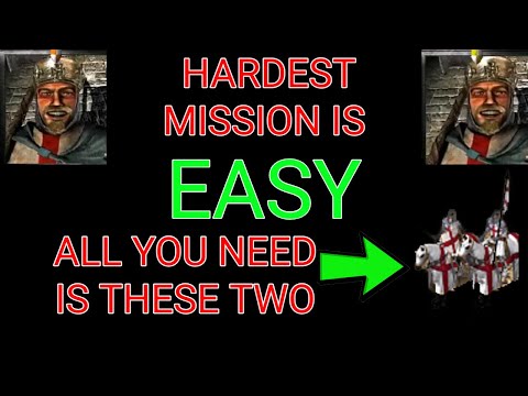 How to win Misty River with only TWO knights - Stronghold Crusader mission 33. (2 minutes guide)