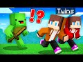 TWINS Speedrunner vs Hunter : JJ vs Mikey in Minecraft Maizen!