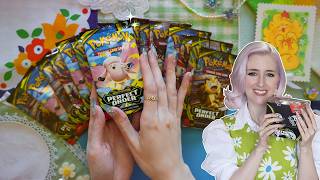 ASMR Gently Opening Booster Packs For Sleep 🌷 Perfect Order (soft spoken + tapping)