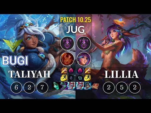 V3 Bugi Taliyah vs Lillia Jungle - KR Patch 10.25