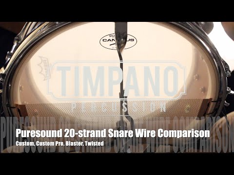Puresound 20-strand Snare Wire Comparison: Custom, Custom Pro, Blaster, Twisted