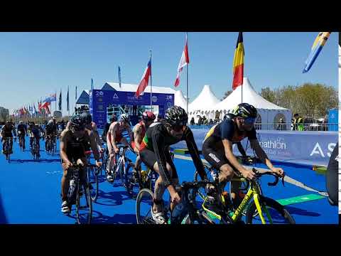 Astana ITU Triathlon World Cup 2018 Elite men bike