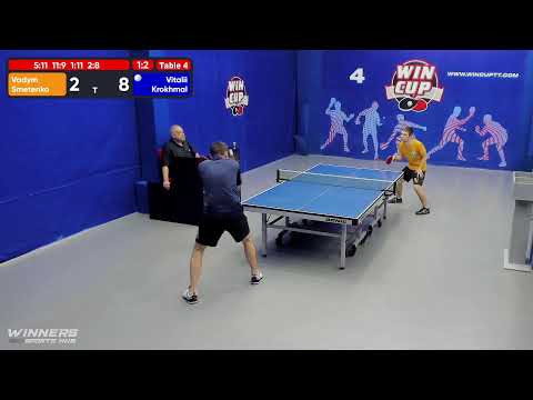 13:30 Сметенко Вадим 1-3 Крохмаль Виталий    стол 4  ЮГ-3   14.07.22