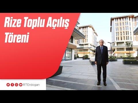 Cumhurbaşkanı Recep Tayyip Erdoğan, Rize Toplu Açılış Töreni'nde