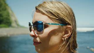 Costa del Mar Polarizační brýle Paloma - Lesklá stříbrná a modré zrcadlo