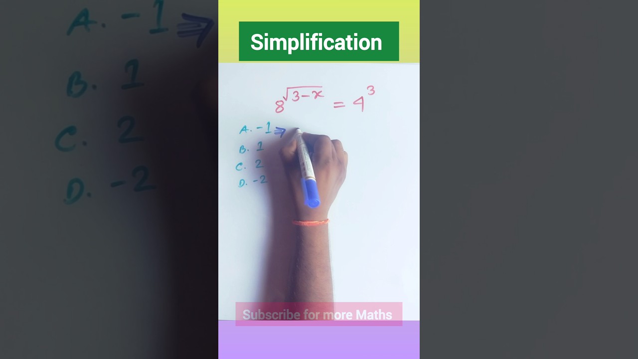 Beautiful exponent simplification math question #shorts #maths #exponents #mathematics