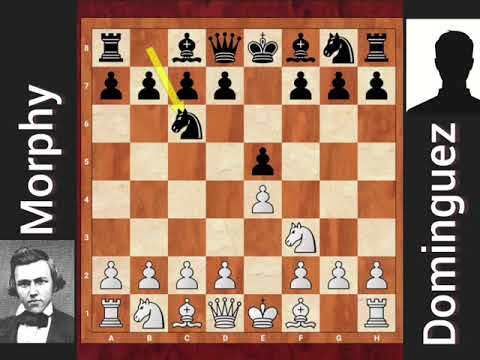 BEST CHESS GMAES 🥶 Morphy vs Dominguez 1-0 👊C56 (havana)