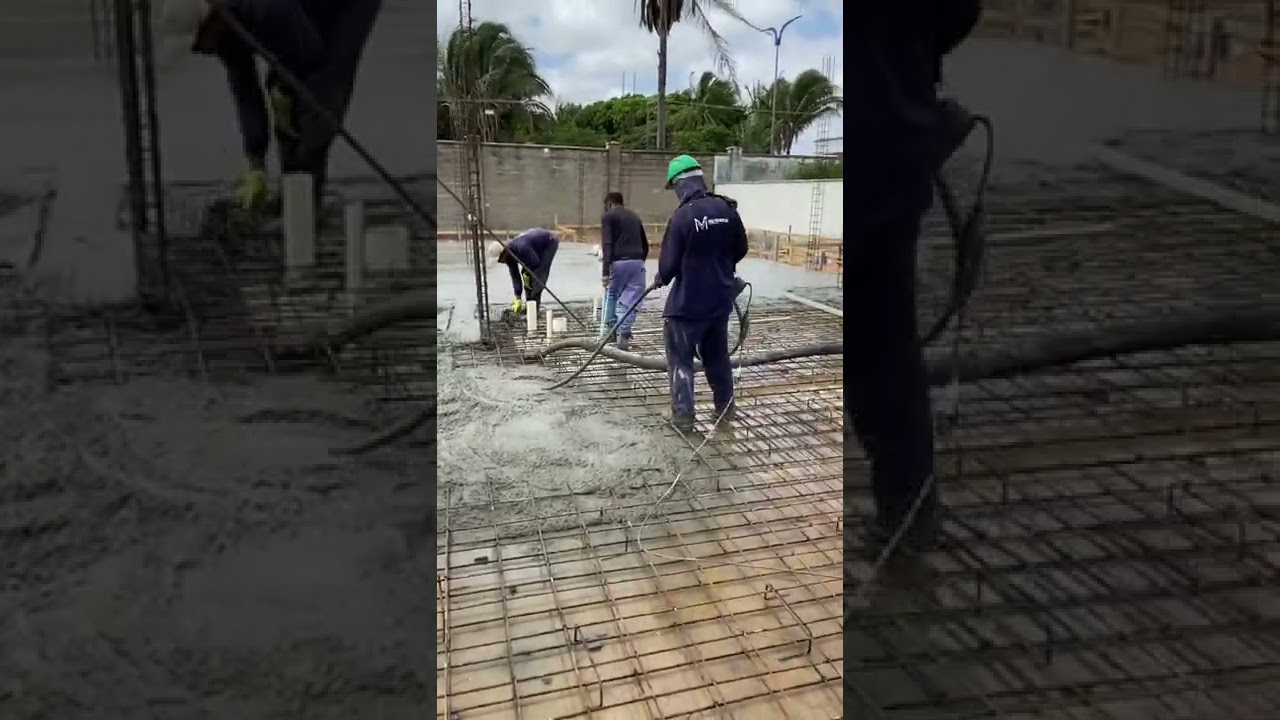 Concretagem de Radier com concreto usinado 25 Mpa