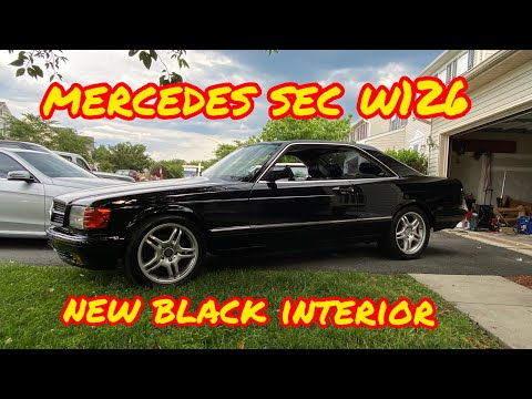 1985 mercedes sec w126 project (part#7) black interior is done