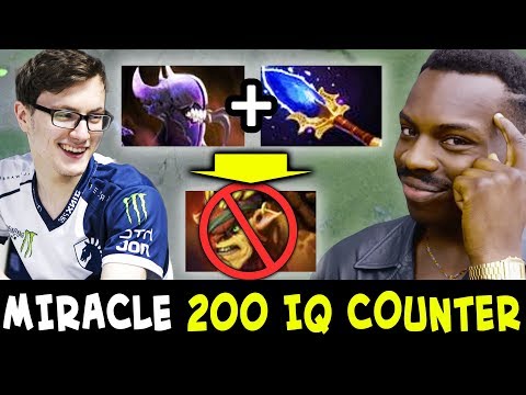 Miracle 200 IQ COUNTER to Bristleback — Bane + Aghanim
