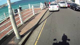 preview picture of video 'City to Bondi on the motorbike - Helmet cam - GoPro HD'