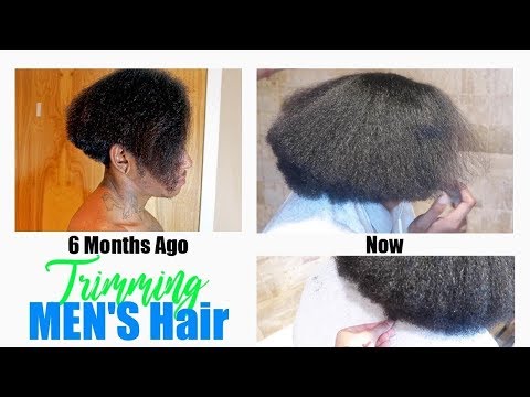 Trimming Men's Natural Hair | 6 Month Hair Update Video