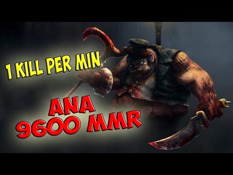 Ana Pudge 1 Kill Per Min - 9k vs 3k MMR Dota2